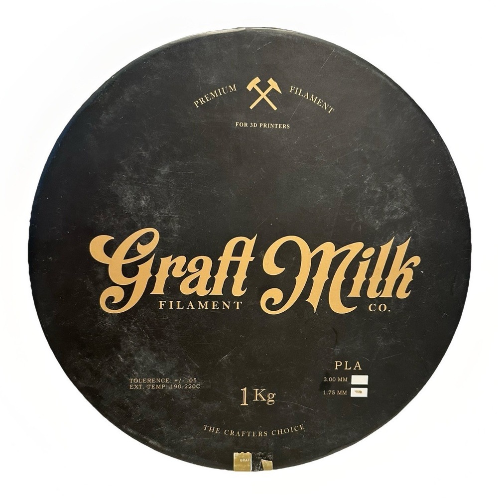 Graft Milk Filament Co. 3D Printer 1.75mm PLA‎ "Malt Clay" 1 Kg Premier Rare